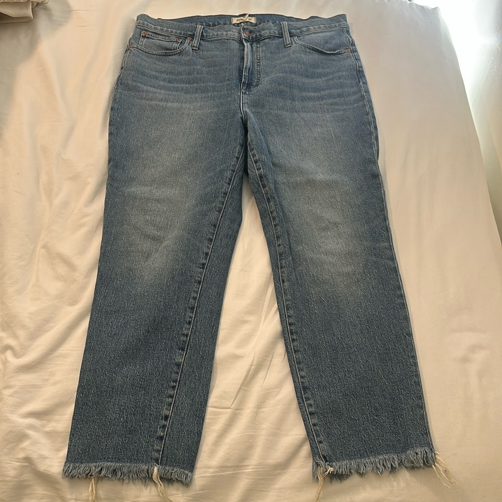 Madewell Perfect Vintage Crop Denim Raw Hem